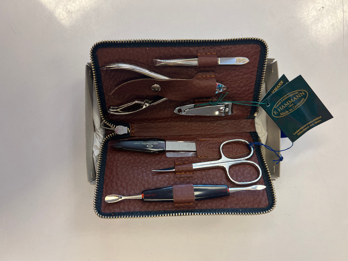F. Hammann Finest Leather Goods Gaucho Manicure Set (made in Germany)