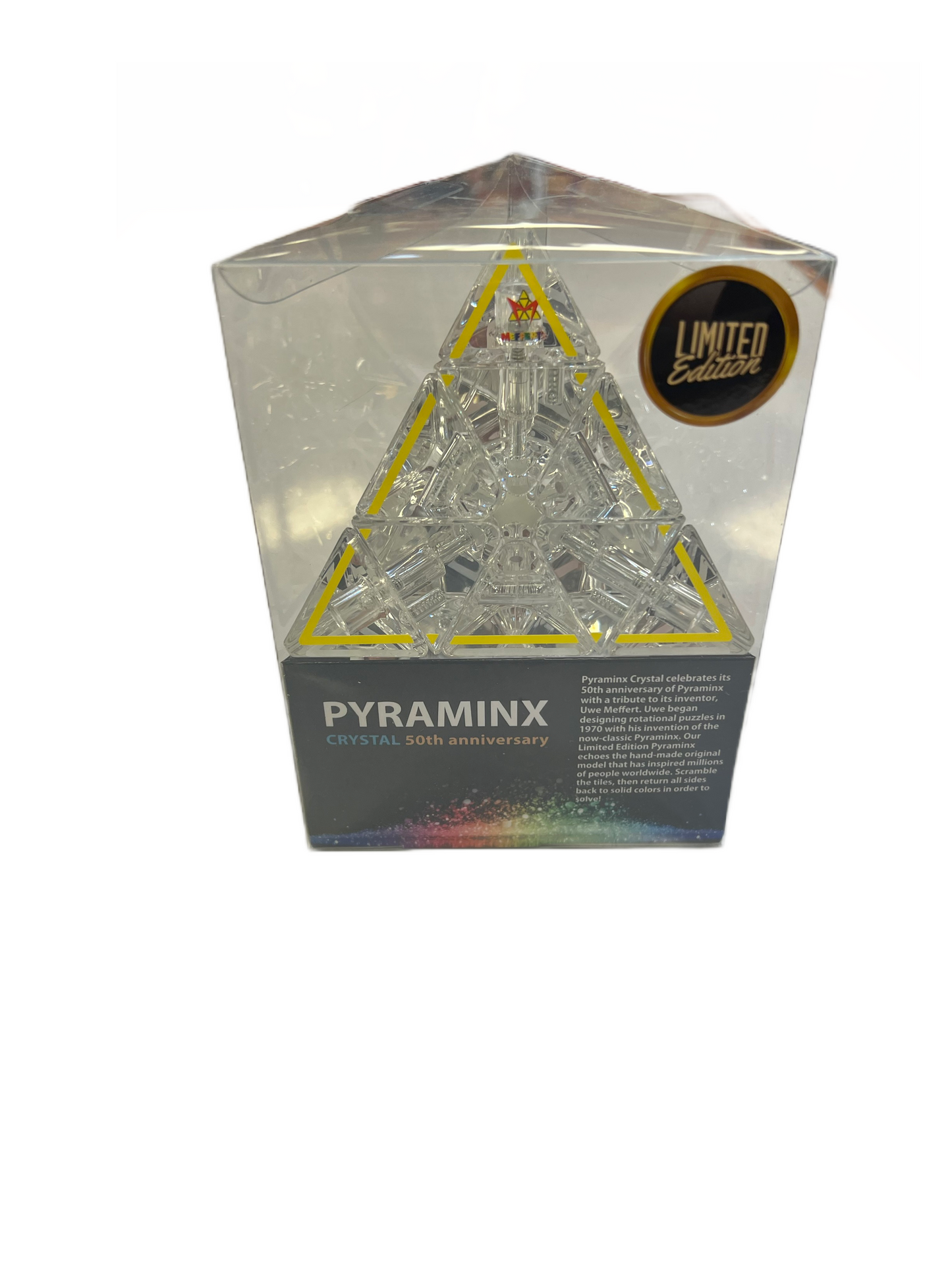 On Sale- Meffert’s Pyraminx Crystal 50th Anniversary Edition Puzzle/Fidget