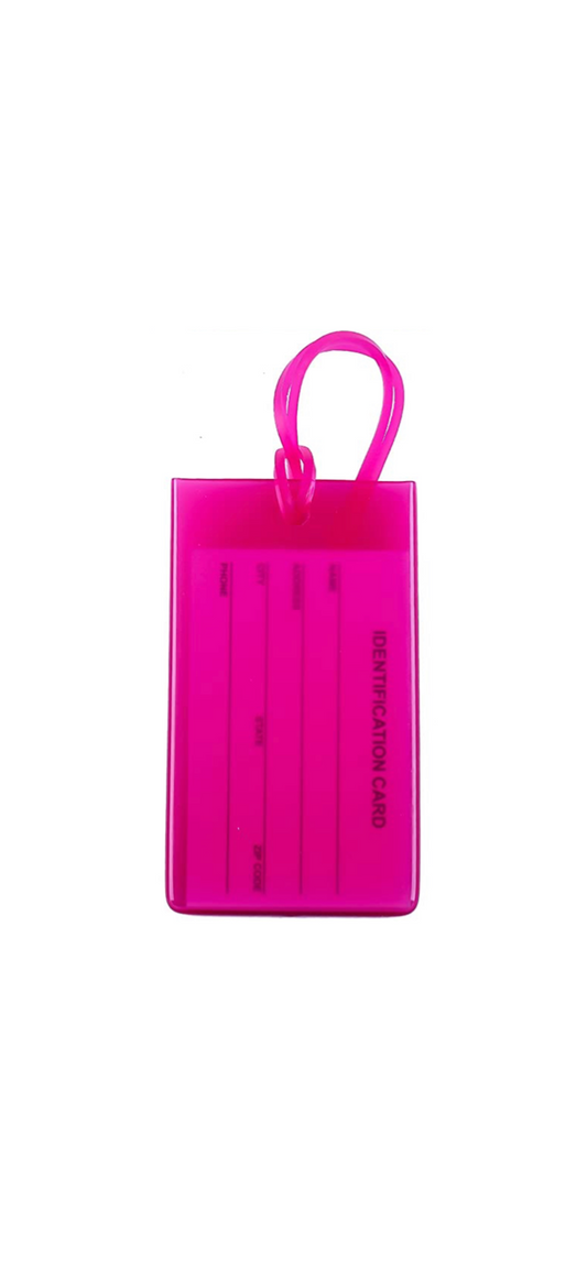 Jelly Luggage Tag- Pink
