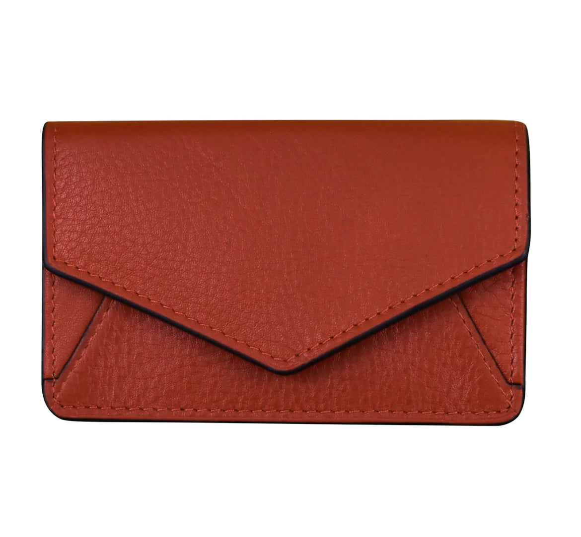 ili New York RFID Card Case Leather Wallet/Coin Purse (Red/Black)