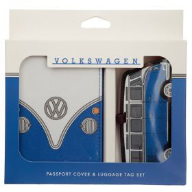 Etiqueta de equipaje y billetera para pasaporte Volkswagen