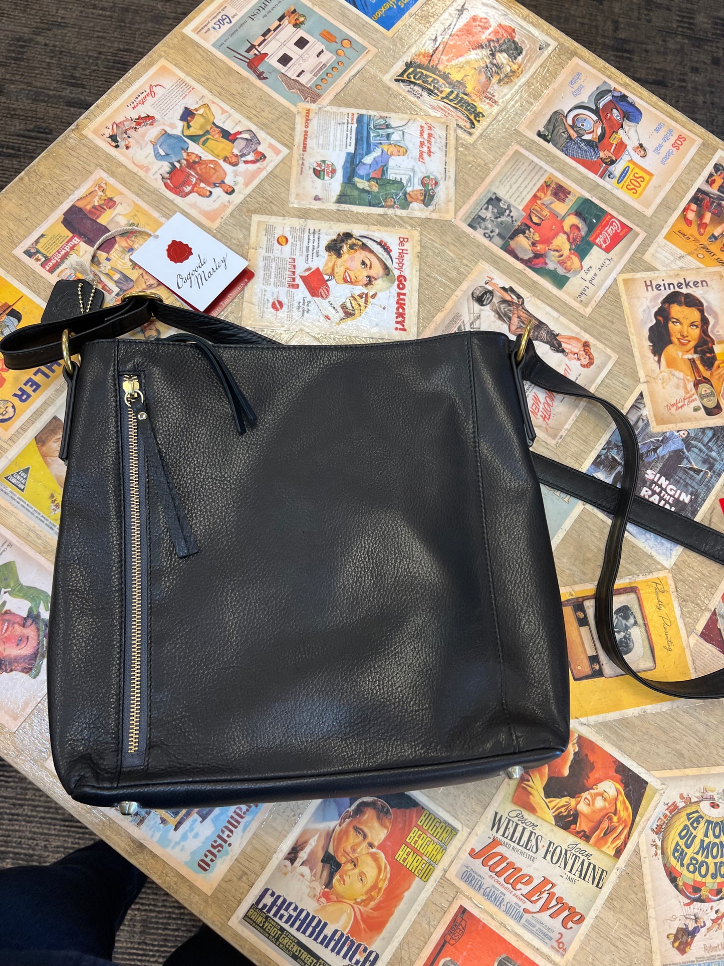 Osgoode Marley Zip Top Leather Handbag