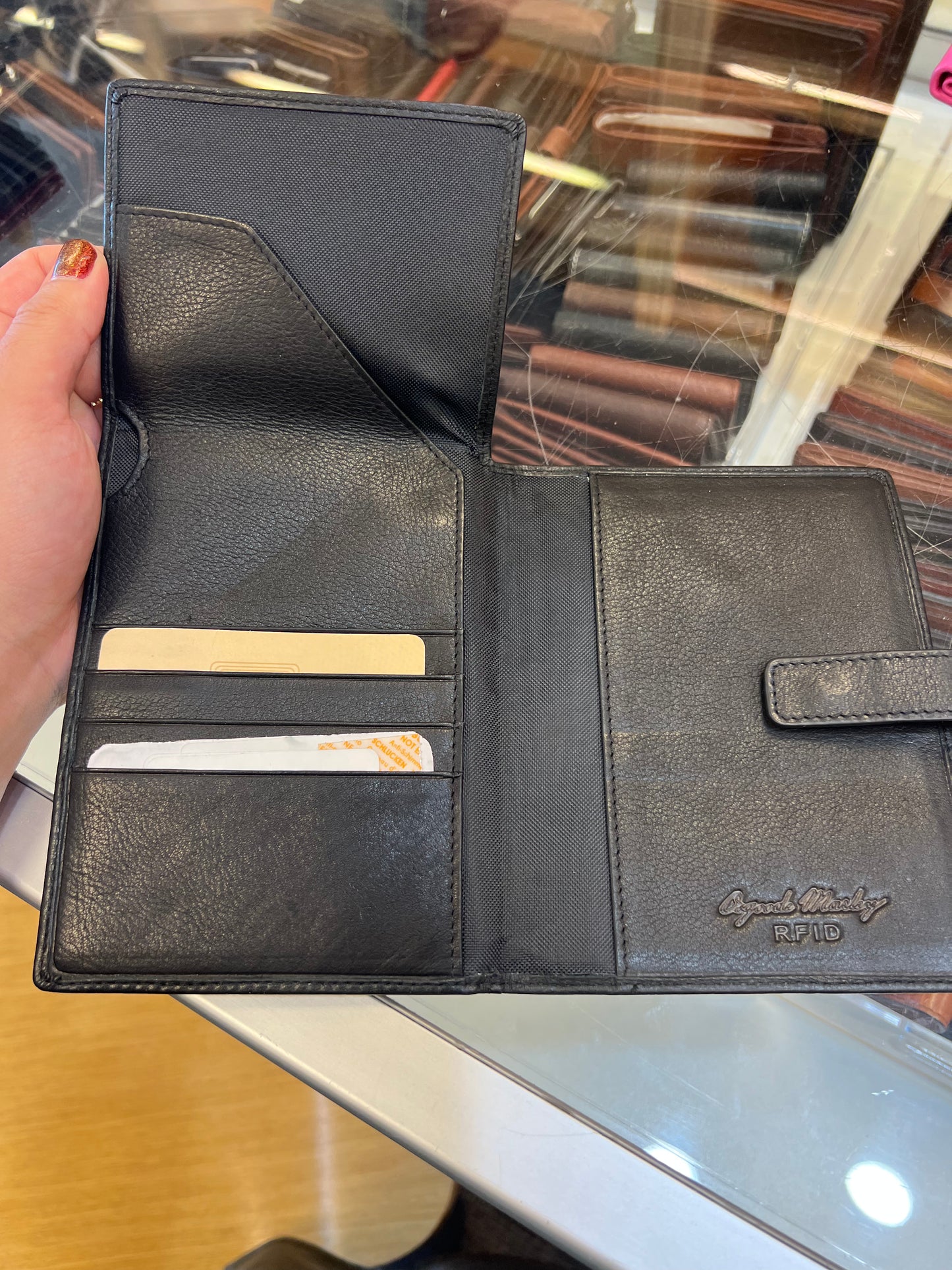 Osgoode Marley RFID Leather Passport/Ticket Wallet