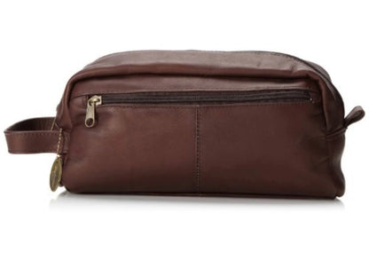 David King & Co. 418 Leather Small Double Toiletry/Shave Bag- $50