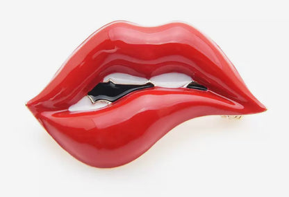 On Sale - Fashion Pin/Brooch- Red Lips