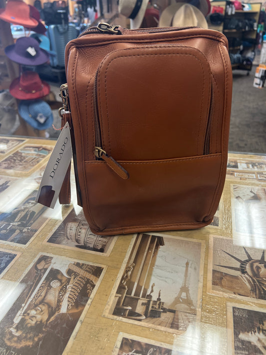 Leather Travel Tote Tan