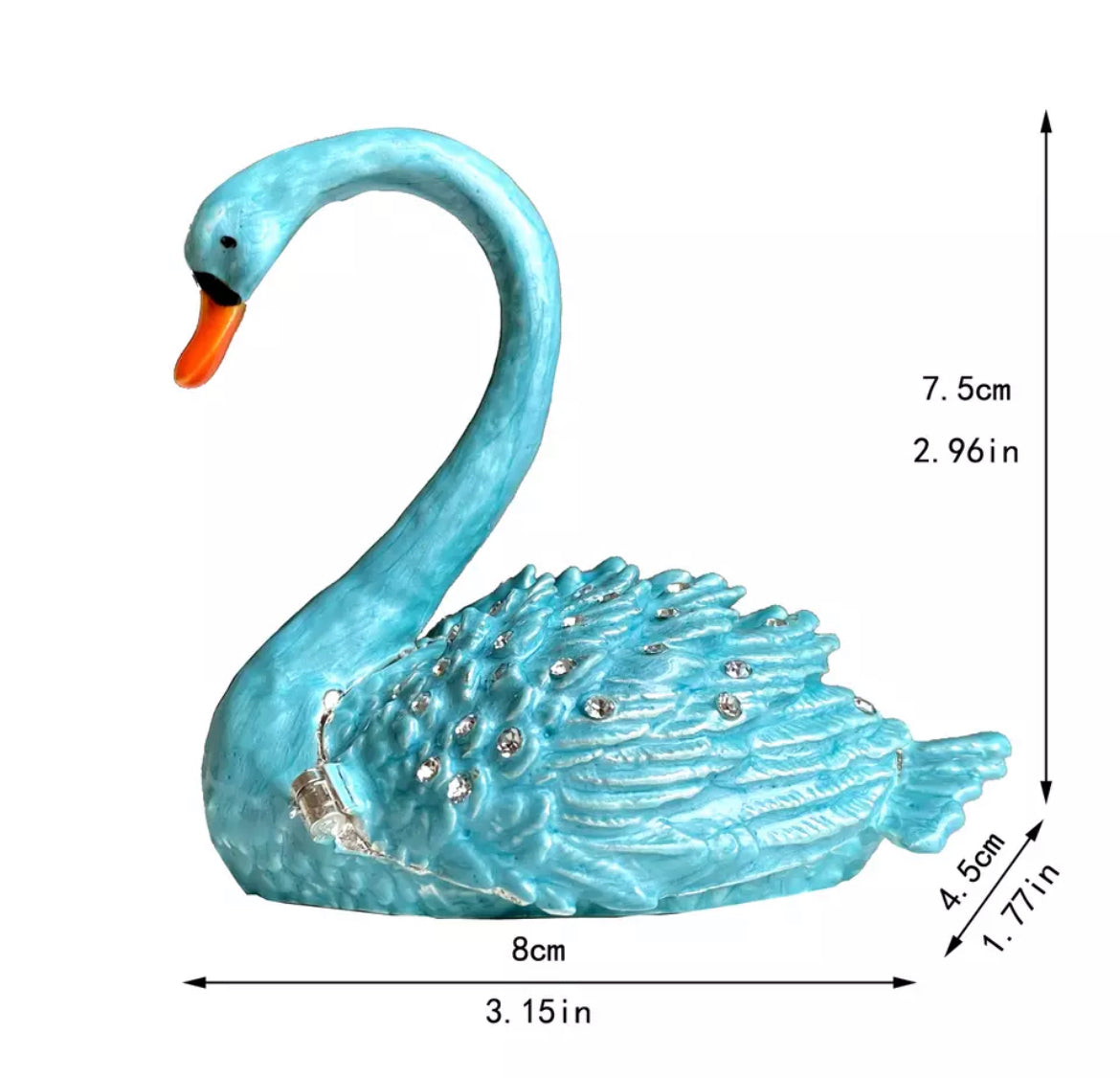 On Sale- Ring/Trinket Treasure Keeper- Swan- $9.00