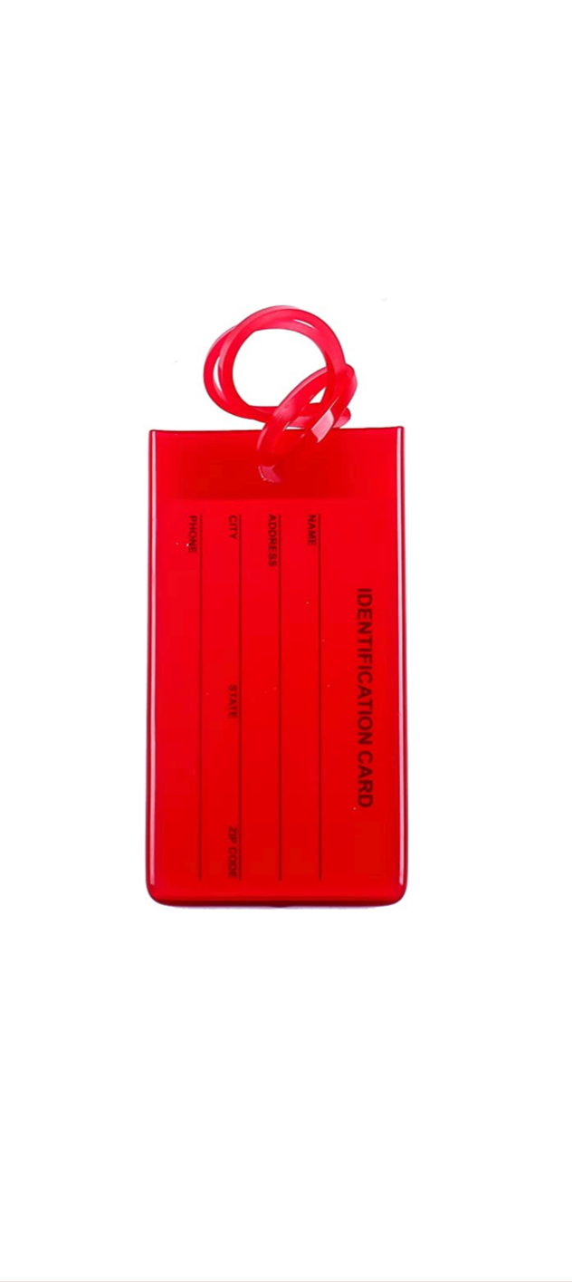 Jelly Luggage Tag- Red