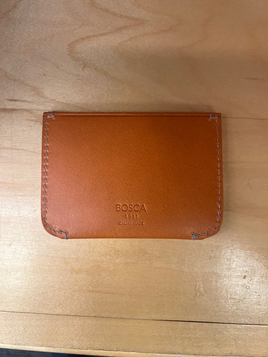 Bosca Leather Italio Front Pocket Card Case Wallet
