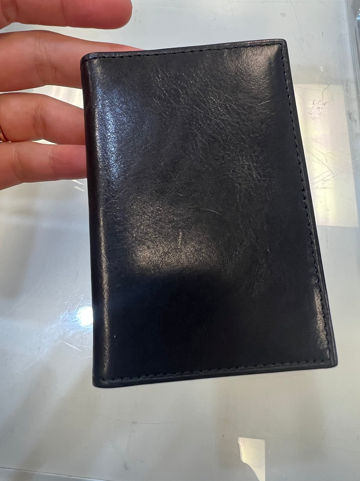 Bosca Calling Card Case Leather Wallet
