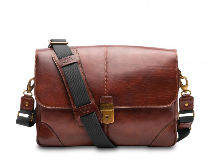 Bosca Dolce Leather Messenger Bag/Briefcase