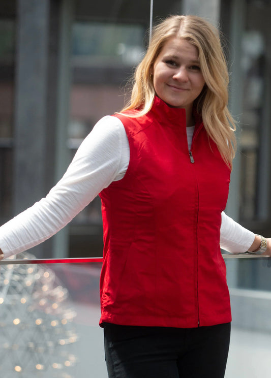 Scott e Vest RFID Water Repellant Travel Vest for Women (in red, size XL, last one in stock)