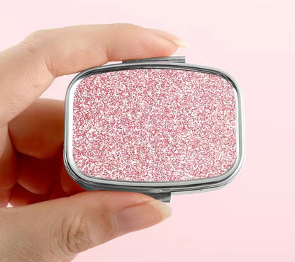 Compact Sparkle Pill Case- $3.99