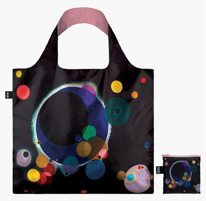 LOQI Foldable/Packable Tote (Circles)