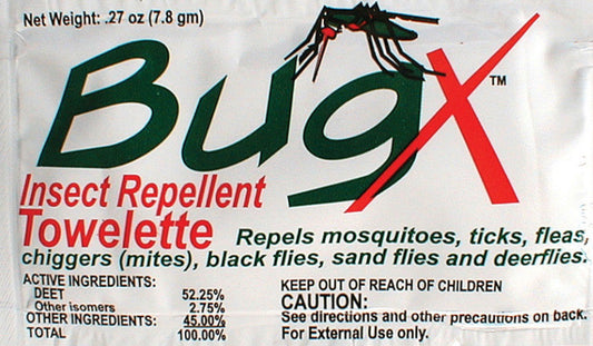 Toallita Repelente de Insectos BUGX