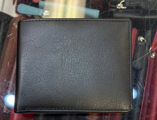 ili New York RFID Mini Trifold Leather Wallet (Cobalt)