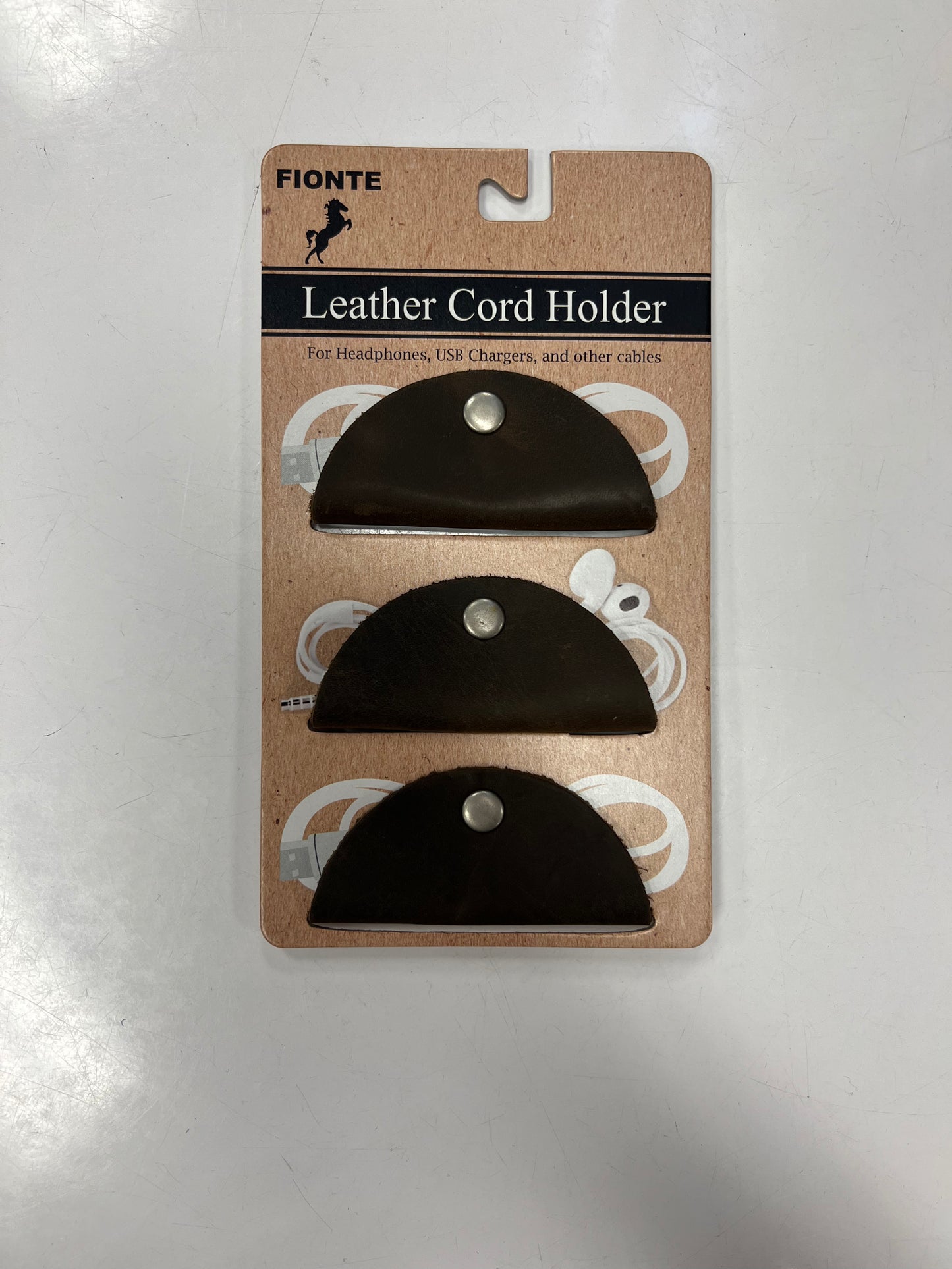 Fionte Leather Cord Holder (set of 3)