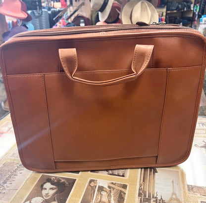 Leather Zippered Briefcase