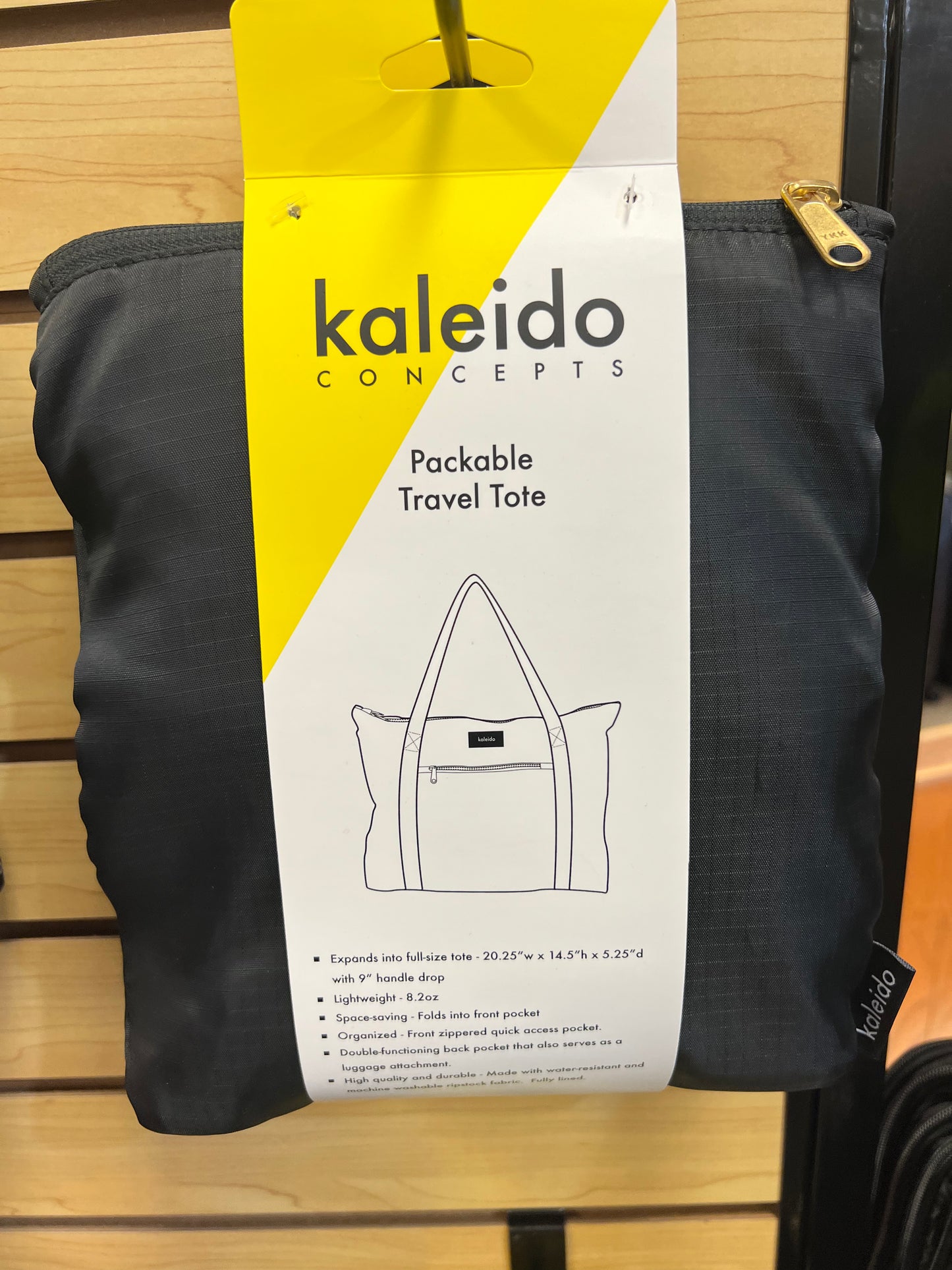 On Sale- Kaleido Packable Tote (Black)