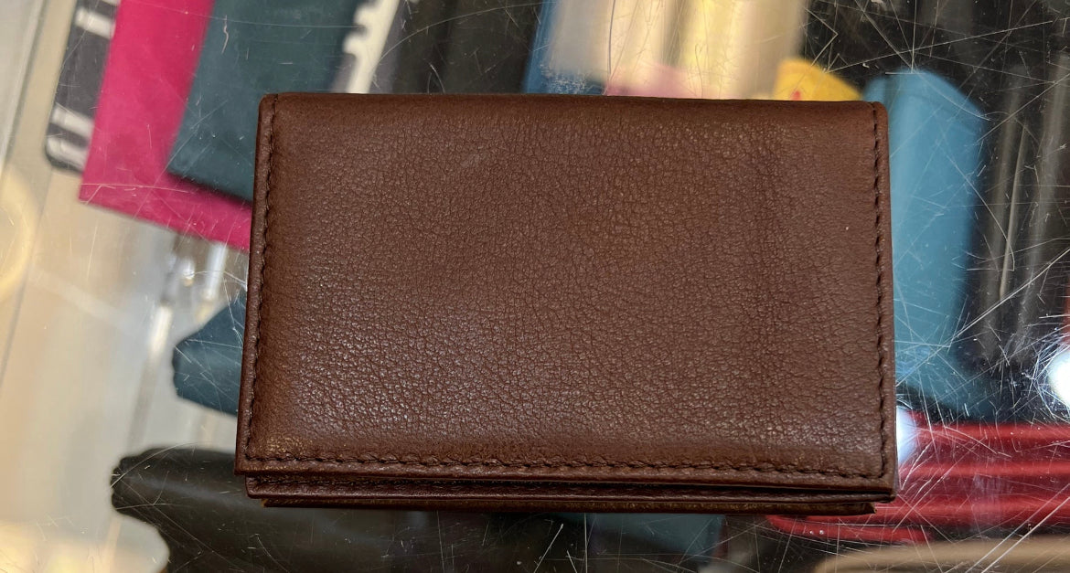 Osgoode Marley Leather RFID Gusset Card Case Leather Wallet (Espresso)
