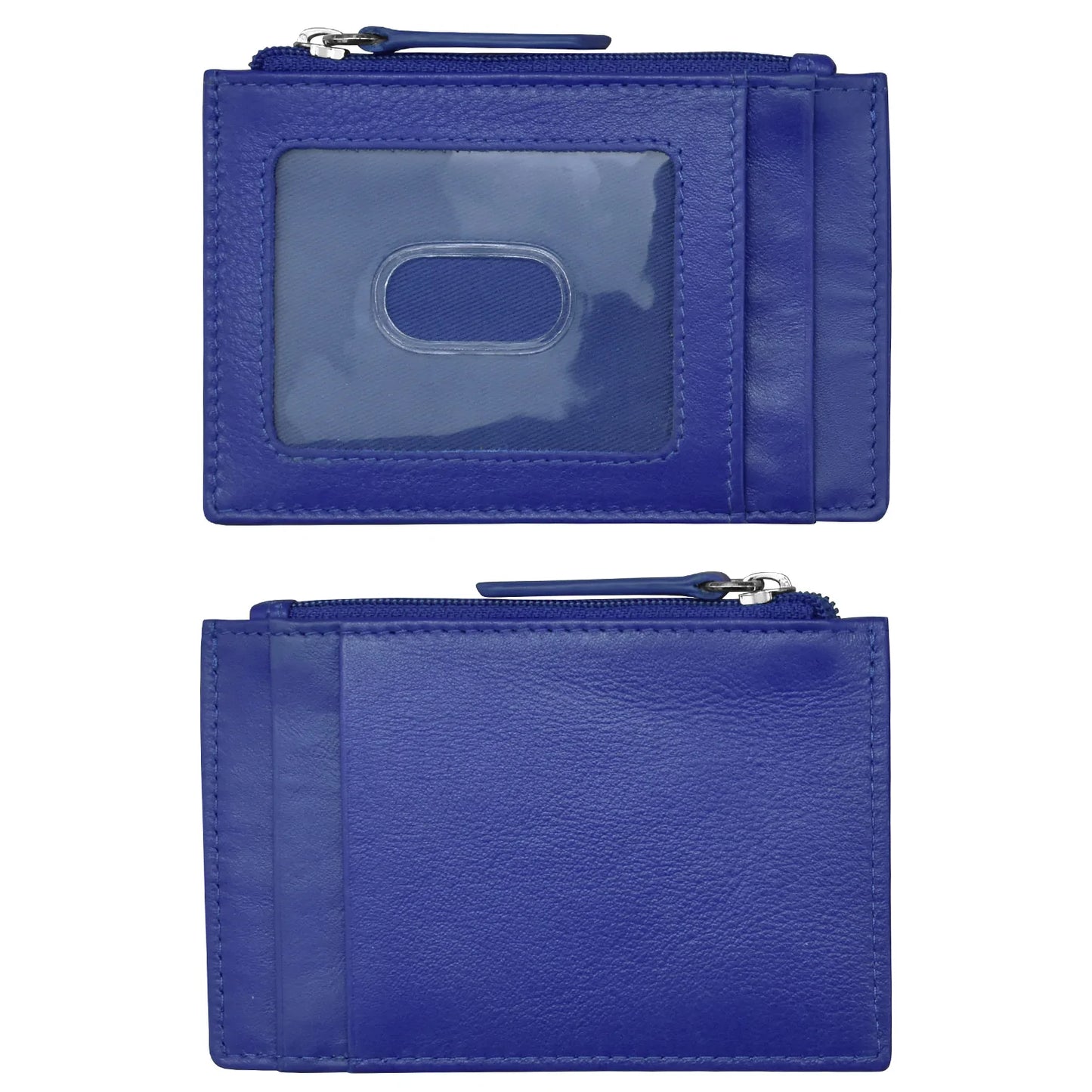 ili New York RFID Leather Zippered I.D. Card Case