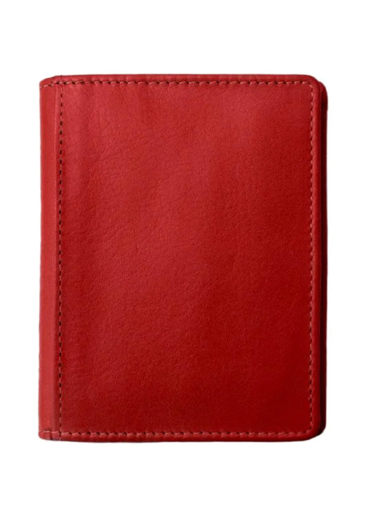 ili New York RFID ID Credit Card Holder Leather Wallet (Red)