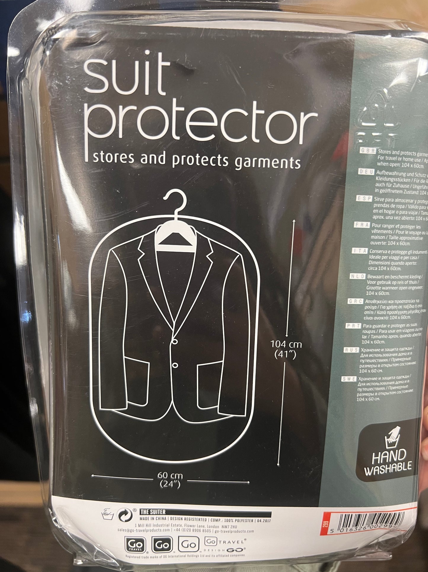 GoTravel Suit Garment Sleeve Protector