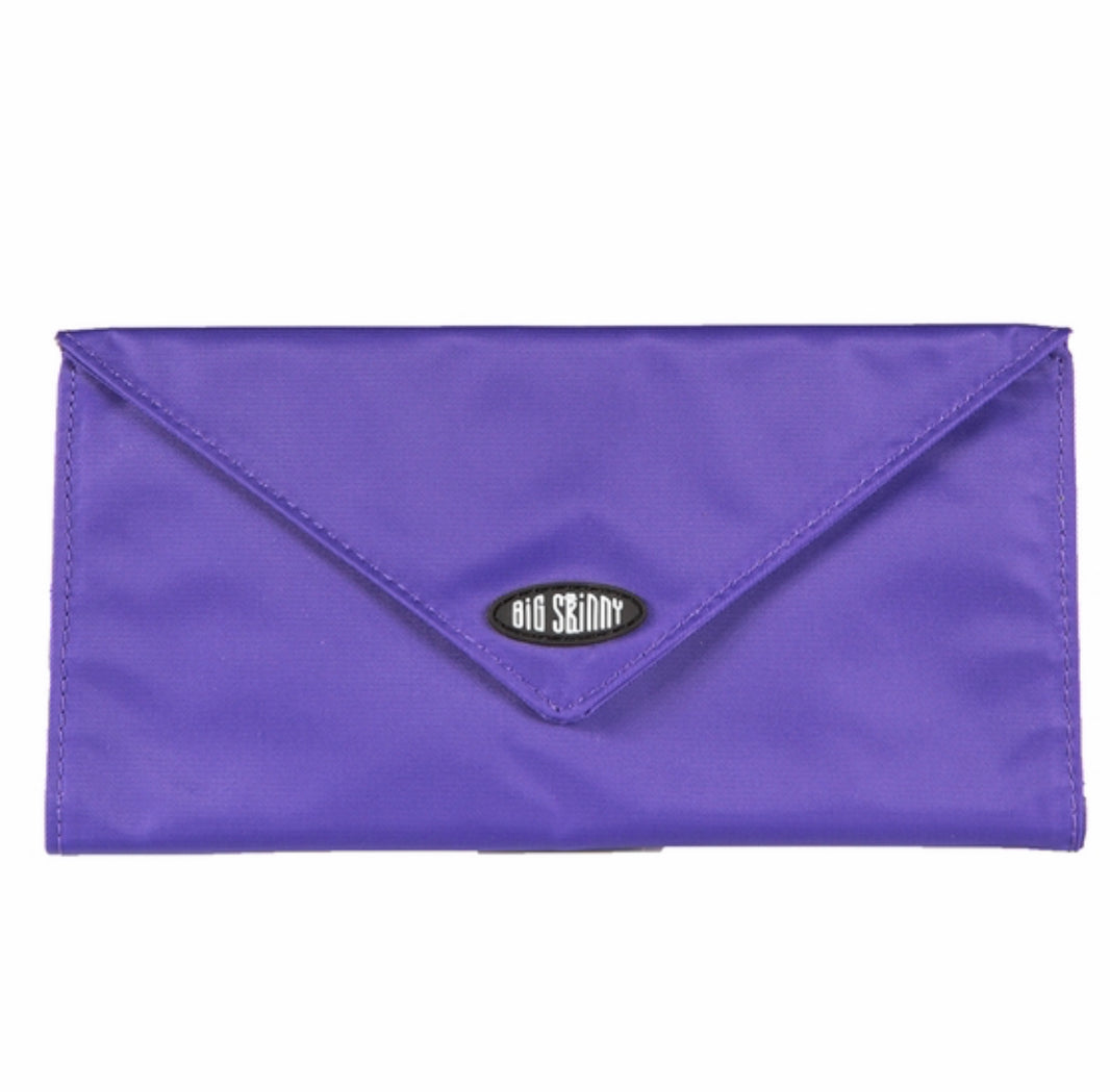Big Skinny RFID Blocking Slimvelope Trifold Wallet Purple