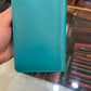 ili RFID EMB Leather Passport Wallet (Aqua)