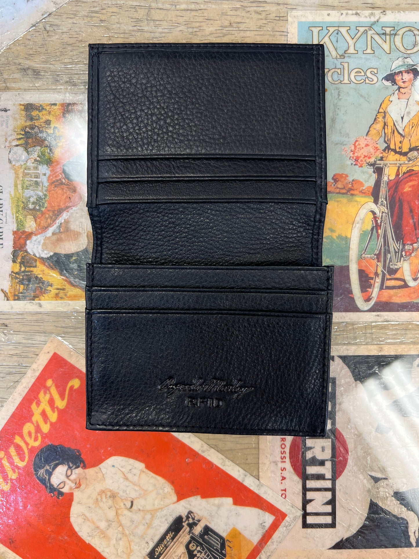Osgoode Marley RFID Leather Gusset Card Case Wallet with ID Compartment