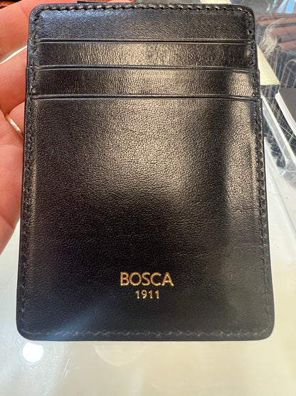 Bosca Money Clip Oldleather Wallet With Pocket