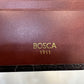 Bosca Crocco Bifold Leather Wallet With Flap