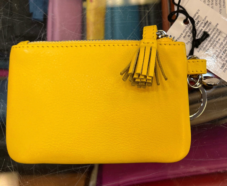 ili New York Leather Key Pouchette Coin Purse (Sunshine)