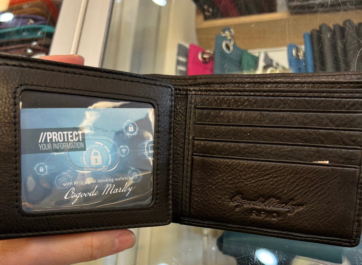 Osgoode Marley Leather RFID Flipper Billfold Leather Wallet