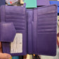 ili New York Multi Organizer Leather Wallet (Purple)