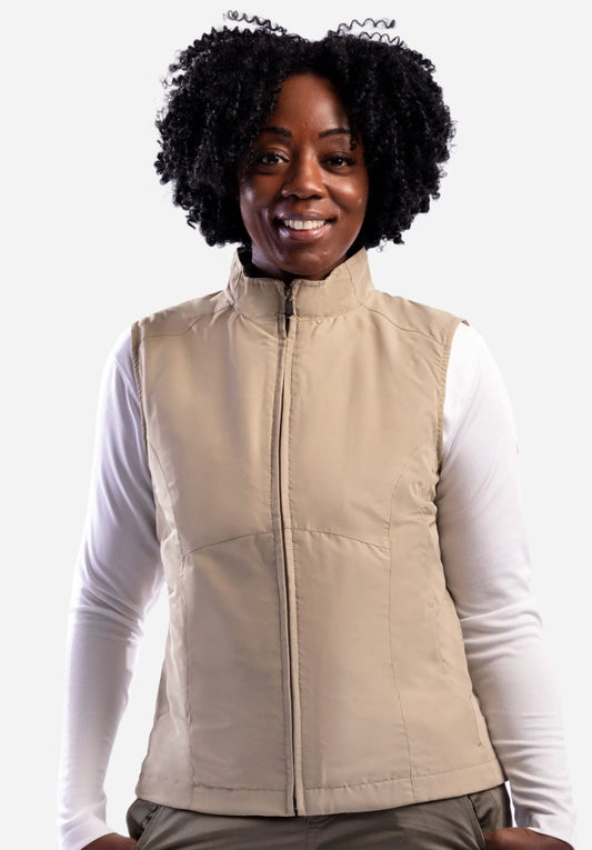 Scott e Vest RFID Water Repellant Travel Vest for Women (in khaki, size L, last one in stock)