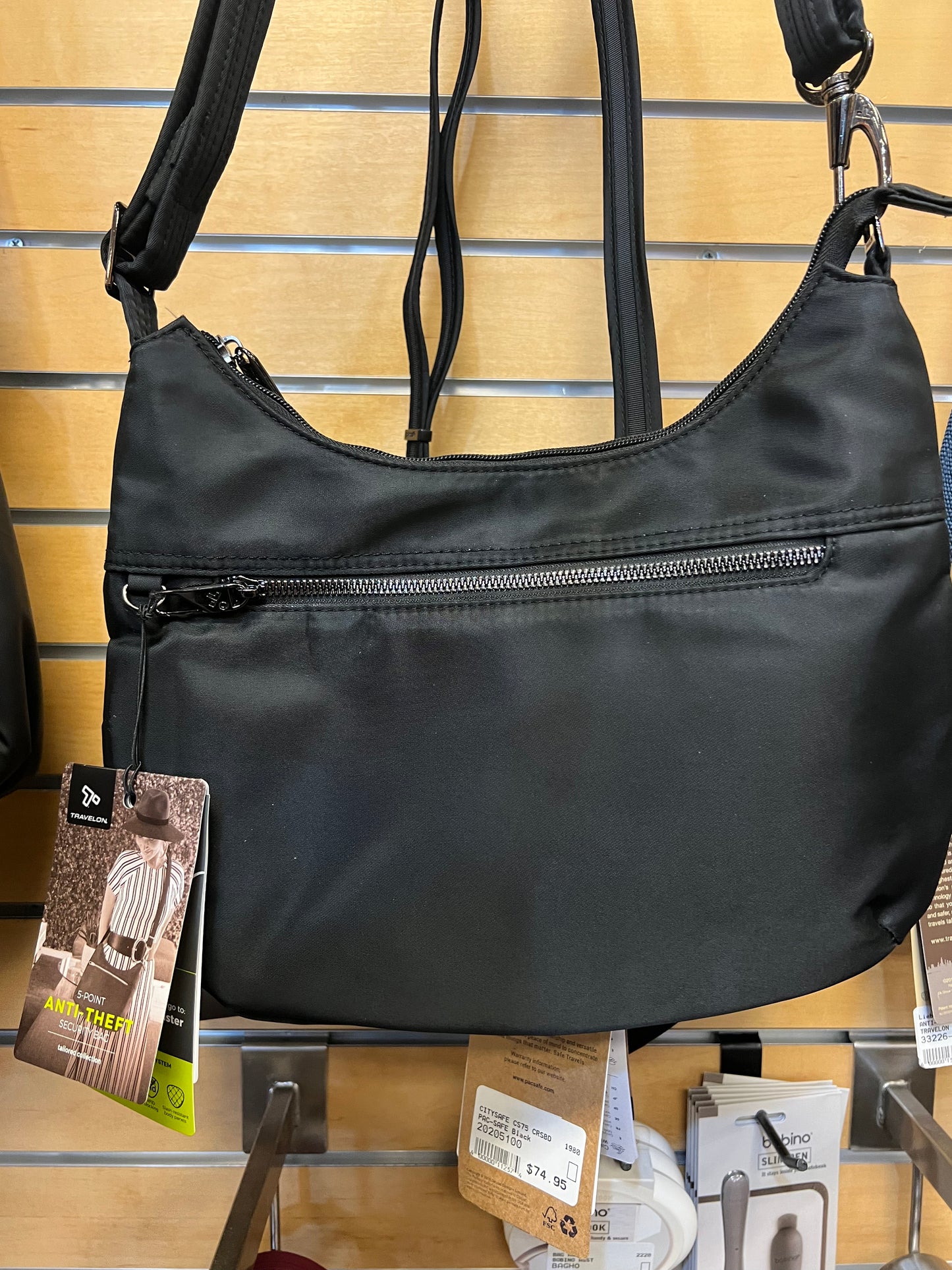 Travelon Anti-Theft Tailored Hobo Handbag/Purse