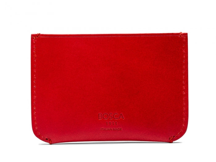 Bosca ITALO Front Pocket Card Case Wallet (in Red, only one left)