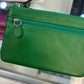 ili RFID Leather Coin Purse with Keyring (Emerald)