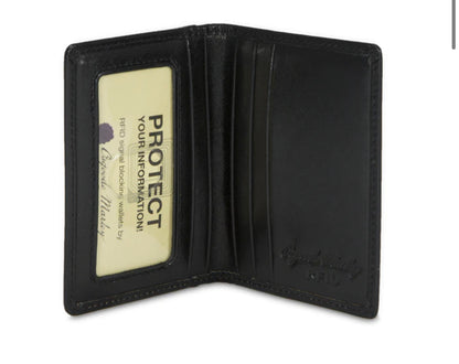 Osgoode Marley RFID 2-ID Card Case Leather Wallet (Black)