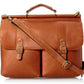 David King Dowel Top Leather Briefcase