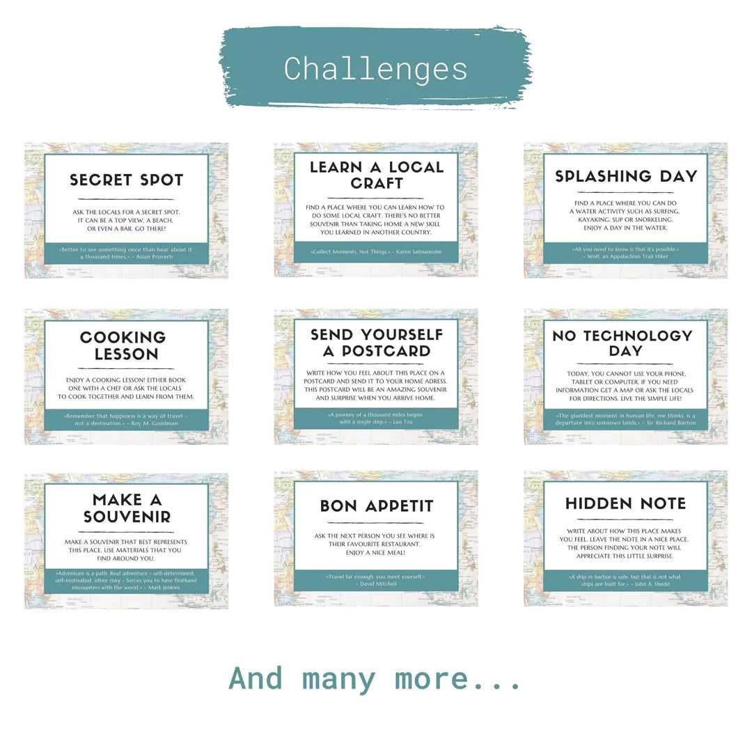 On Sale- Travel Challenges Card Game