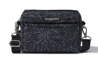 Final Sale- Baggallini 2-in-1 Convertible Belt Bag Midnight Blossom