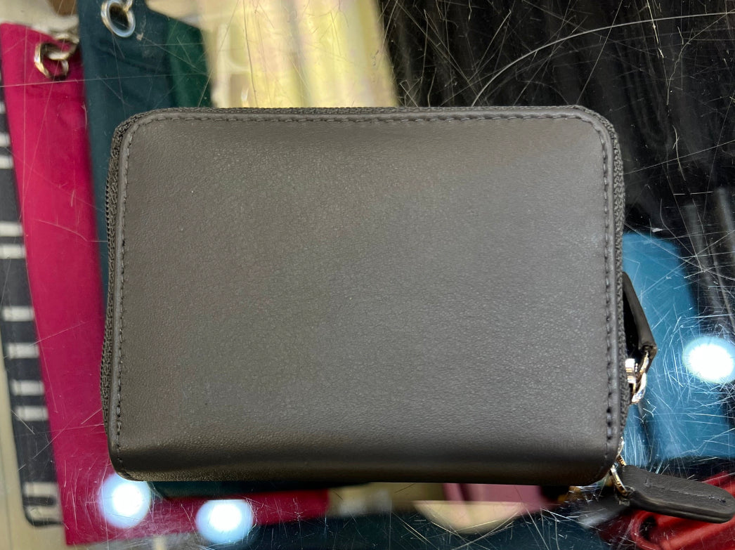 ili RFID Accordian Card Case Leather Wallet (Grey)