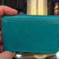 ili RFID Card Case Leather Wallet/Coin Purse (Aqua/Brown)