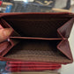 ili New York RFID Zippered Card Case Leather Wallet (Redwood)