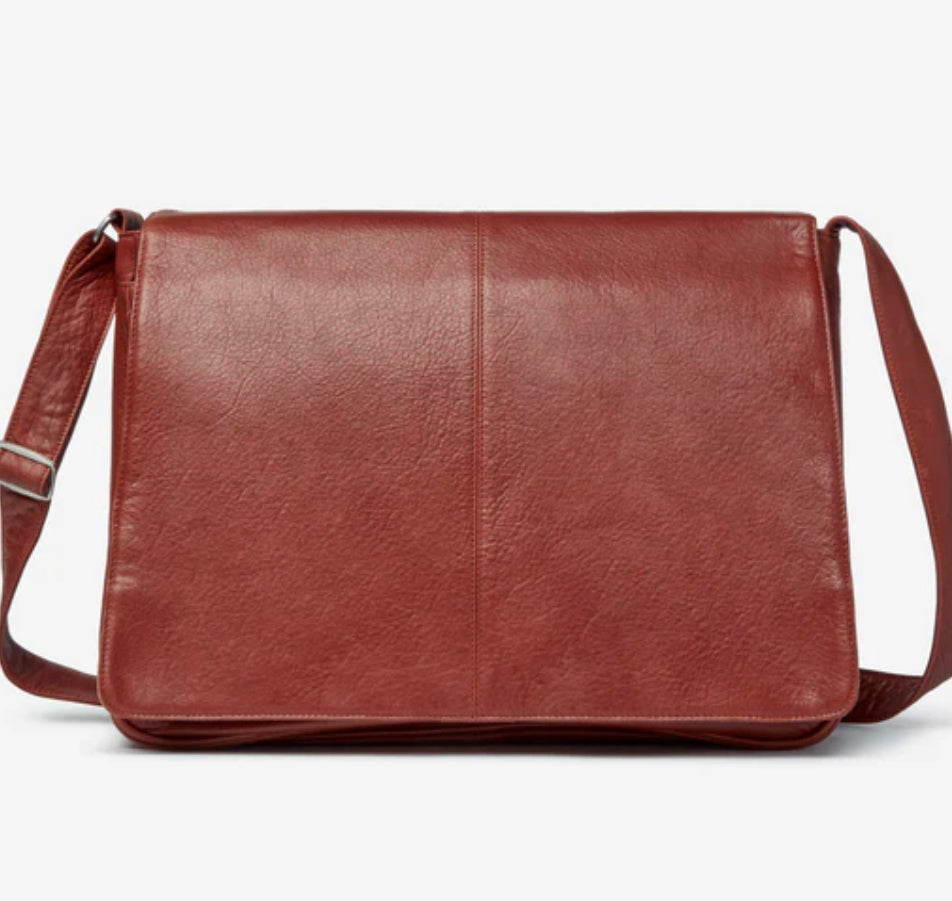 Osgoode Marley Leather Messenger Bag- 6008 Brandy
