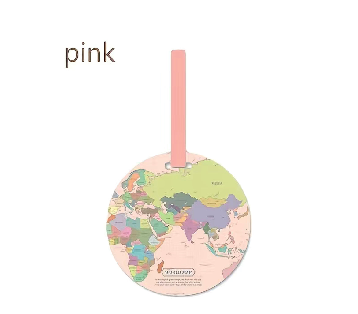 On Sale - Luggage Tag- World Map