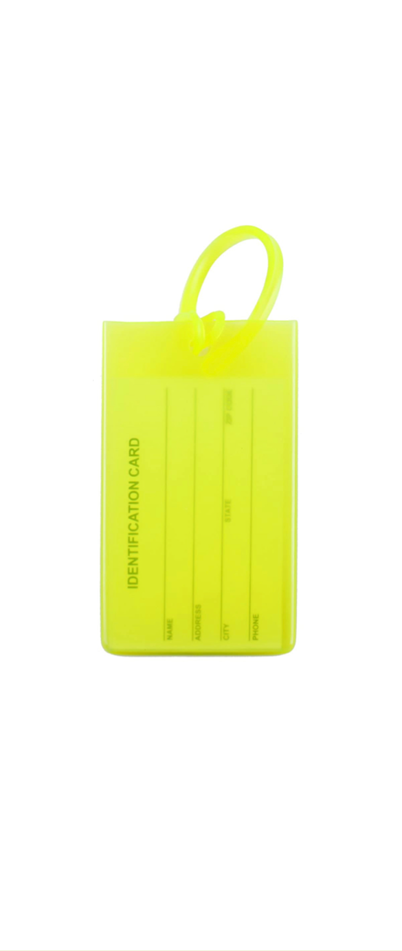 Jelly Luggage Tag- Yellow