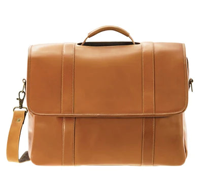 Daytreker Leather Flapover Briefcase/Messenger Bag